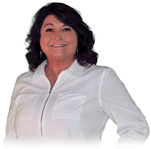 a woman smiling for the camera